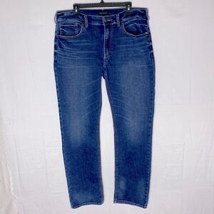 Silver Jeans Med Wash Denim Grayson Straight Leg Blue Jeans 36